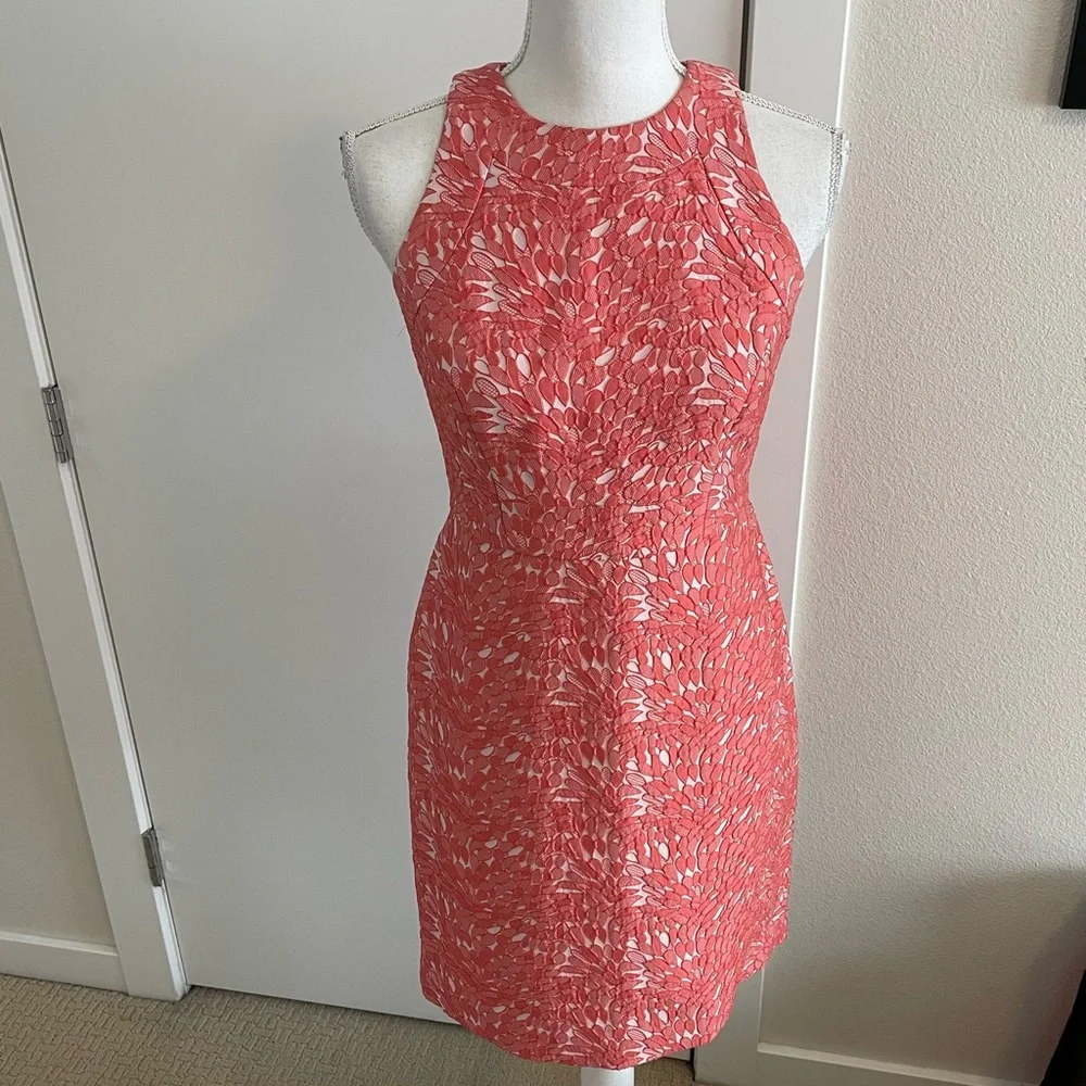 Banana Republic Red Lace Sheath Dress, 2P - Picture 3 of 10